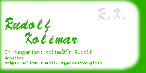 rudolf kolimar business card
